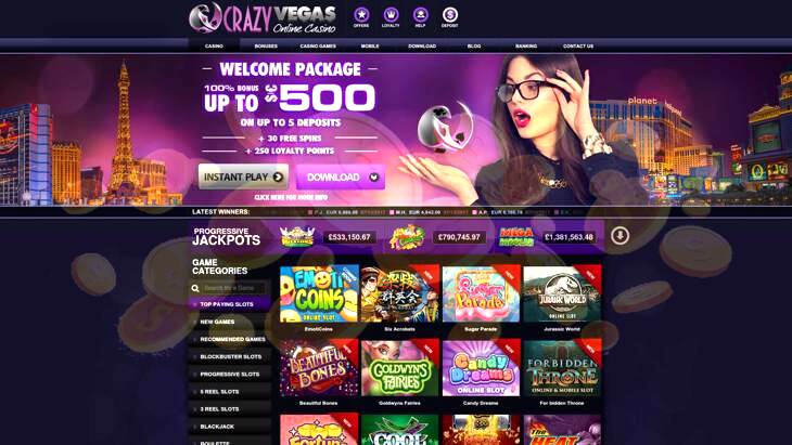 Crazy Vegas Slot Machine Online