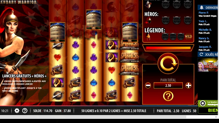 Spartacus Legendary Warrior Slot